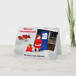 Neue Anschrift Weihnachtskarte Feiertagskarte