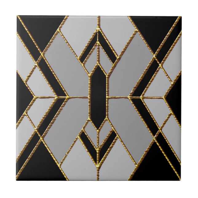 Neue Art Deco Diamond Style Keramik Fliese (Vorderseite)