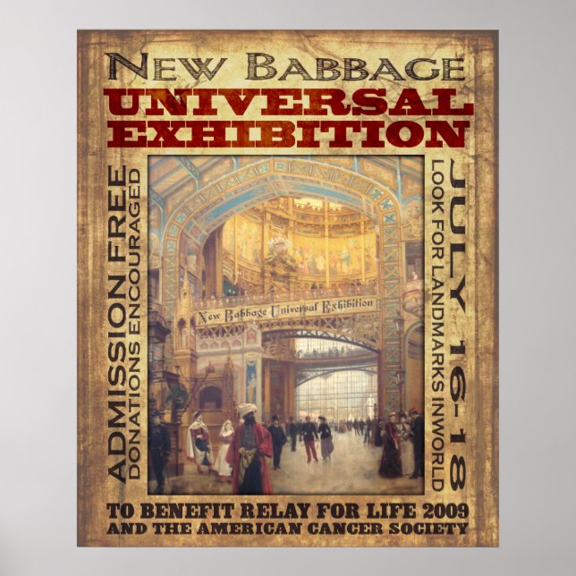 Neue Babbage Universelle Ausstellung Poster (Vorne)