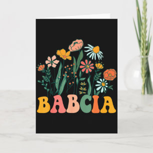 Neue Babcia Wildflower erster Geburtstag & Baby-Sh Karte