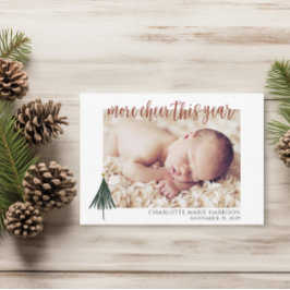 Neue Baby-Ankündigung Elegantes Foto Weihnachtskar Einladung
