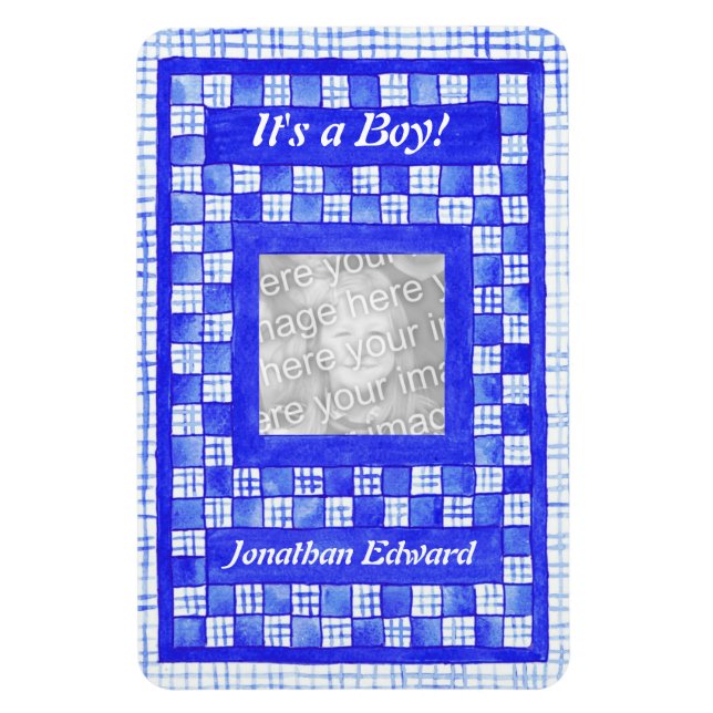 Neue Baby-Ankündigung Flexible Magnet (Vertikal)