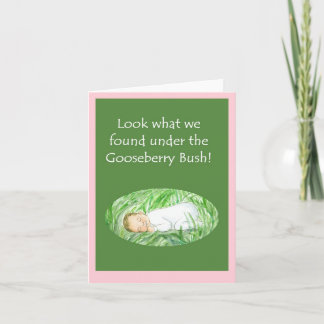 Neue Baby-Ankündigung Notecard - Mädchen Ankündigung