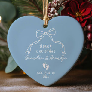 Neue Baby-Ankündigung Weihnachten Keramik Ornament
