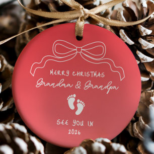 Neue Baby-Ankündigung Weihnachten Keramik Ornament