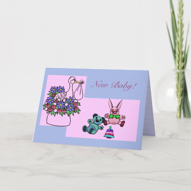 Neue Baby-Announctions-Karte anbieten Ankündigung (Vorderseite)