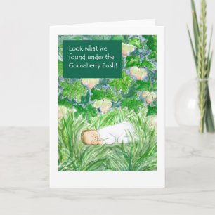 Neue Baby-Announctions-Karte - Gooseberry Bush Ankündigung