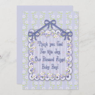 Neue Baby Boy Frilly Announccard