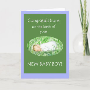 Neue Baby Boy Gratulations Card Karte