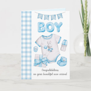 Neue Baby Boy Grußkarte Karte