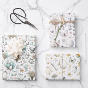 Neue Baby-Dusche, Junge, Mädchen, neutral, Geschenkpapier Set