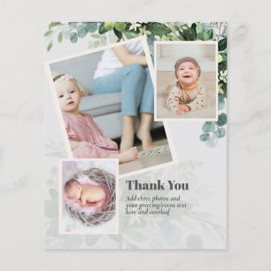 Neue Baby-Foto-Dankeskarten Modern Budget Flyer