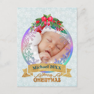 Neue Baby-Geburtsstatistiken Weihnachten, Geburtsa Postkarte