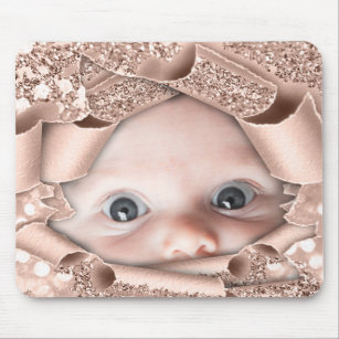 Neue Baby Girl Foto Mutter zu Rose GOLD Mousepad