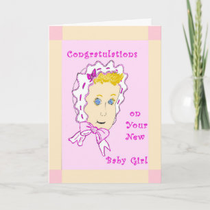 Neue Baby Girl Gratulations Card Karte