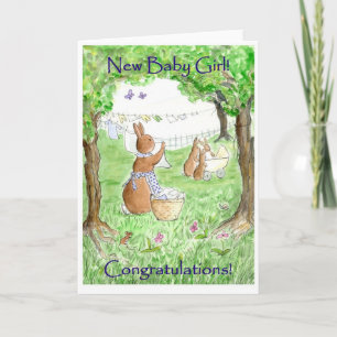 Neue Baby Girl Gratulations Card Karte
