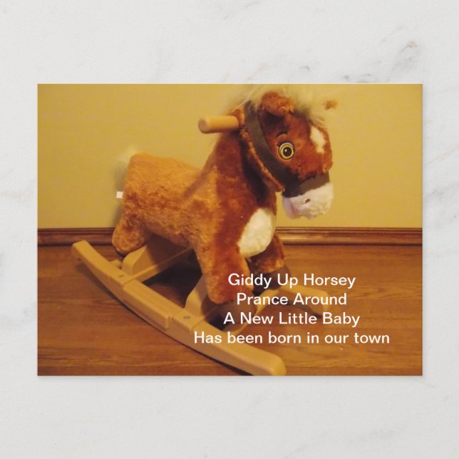 Neue Baby-Glückwünsche Ankündigungspostkarte (Vorderseite)