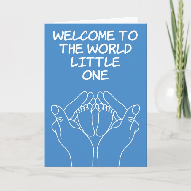 Neue Baby Gratulationen Baby Boy Card Karte (Vorderseite)
