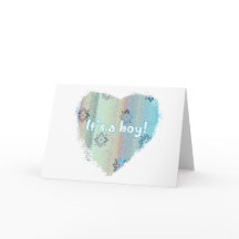 Neue Baby-Karte - es ist ein Junge!