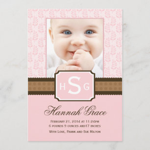 Neue Baby-Mitteilungs-Karten Ankündigung