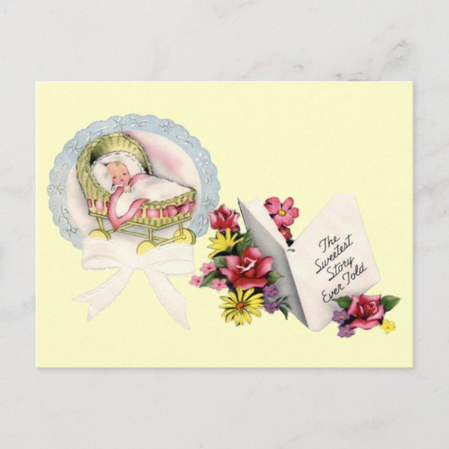 Neue Baby-Postkarte Ankündigungspostkarte (Vorderseite)