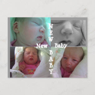 NEUE BABY SHOWER CARD EINLADUNGSPOSTKARTE