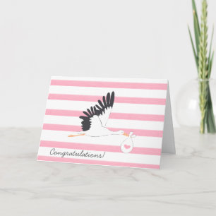Neue Baby Storch Gratulations Card Karte