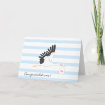 Neue Baby Storch Gratulations Card