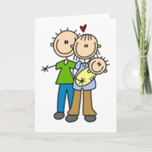 Neue Baby-Strichmännchen Ankündigung