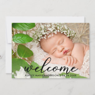 Neue Baby Welcome Card Ankündigung