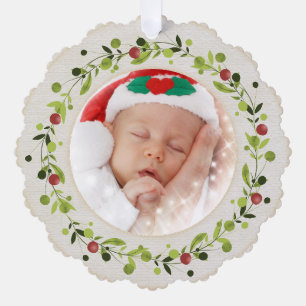 Neue Babygeburtsstatistiken Weihnachten, Geburtsan Ornament Karte