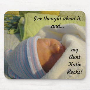 Neue Babygeschenke Mousepads Meine Tante "Name Roc