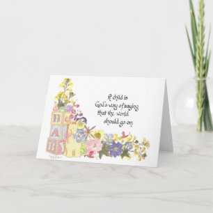 Neue Babykarte Ankündigung