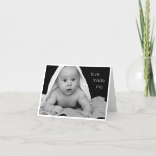 Neue Babykarte Dankeskarte
