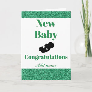 Neue Babykarte der personalisierten Glückwünsche Karte
