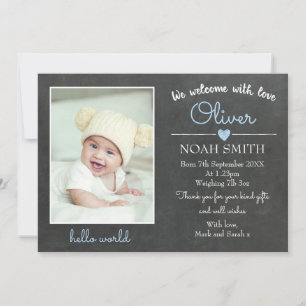 Neue Babymitteilung/danken Ihnen zu kardieren Ankündigung