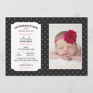 Neue Babymitteilung/danken Ihnen zu kardieren Ankündigung