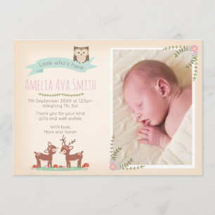 Neue Babymitteilung/danken Ihnen zu kardieren Dankeskarte