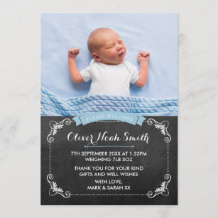 Neue Babymitteilung/danken Ihnen zu kardieren Dankeskarte
