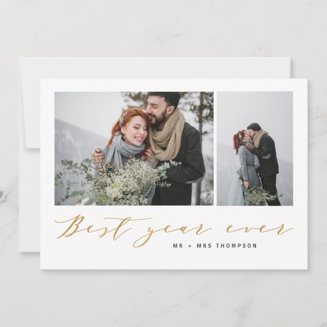 NEUE BEGINNUNGEN AM BESTEN JAHR JE GOLD (Vorderseite)