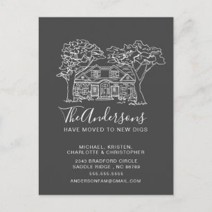 Neue bewegliche Mitteilung des Haus-  Ankündigungspostkarte