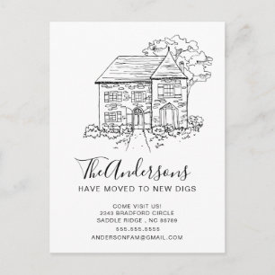 Neue bewegliche Mitteilung des Haus-  Ankündigungspostkarte