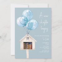 Neue Bibliothek Luftballons Buch Baby-Party Blau