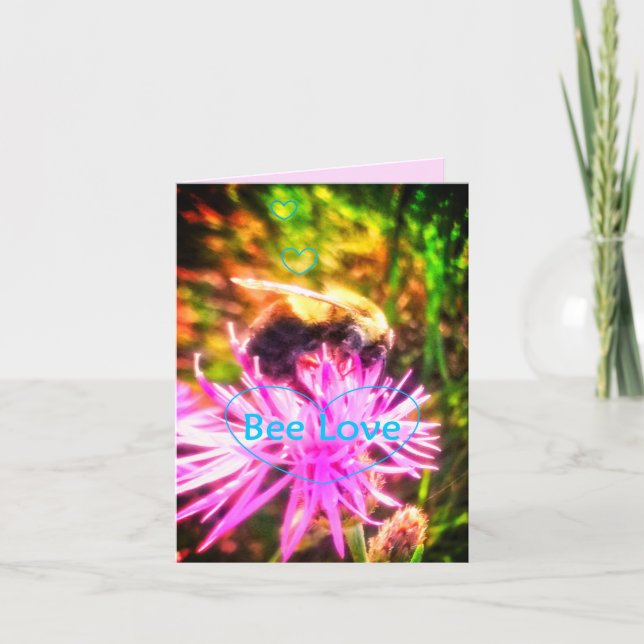 NEUE BIENEN-LIEBE-GRUSS-KARTE KARTE (Vorderseite)