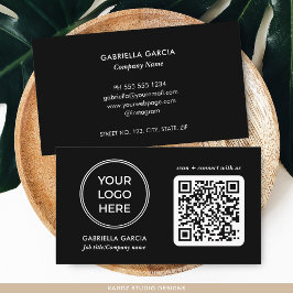 Neue Black QR Code Logo-Visitenkarte Visitenkarte