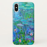 Neue blaues Wasser-Lilien-Teich Monet schöne Kunst Case-Mate iPhone Hülle<br><div class="desc">Wasser-Lilien wurden vom französischen Impressionismuskünstler,  Claude Monet,  C. 1914 gemalt. Dieses ist eine vieler Versionen von seinem Gartenwasserlilienteich in Giverny,  Frankreich. Dieser Entwurf zeigt die Wasserlilienblüte auf den Blumenauflagen unter den Reflexionen des Grases,  das im Teich wächst.</div>