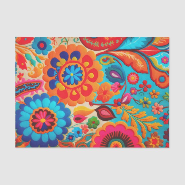 NEUE BOHEMIA 1 schönes, lebendiges Dcoupage-Papier Seidenpapier (Vorderseite)