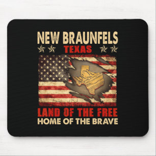 Neue Braunfels Texas USA Flag 4. Juli Mousepad