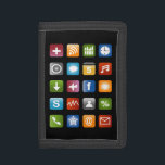 Neue Brieftasche mit Vektorgrafiken Trifold Geldbörse<br><div class="desc">Neuartiges Portemonnaie mit Vektorgrafiken. Smartphone / ipad Computer Bildschirm Design. Geeky Geschenkidee für Männer und Kinder.</div>