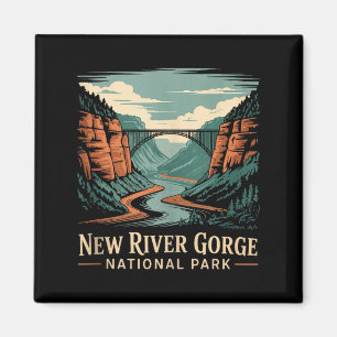 Neue Brücke im Nationalpark New River Gorge im Ret Magnet